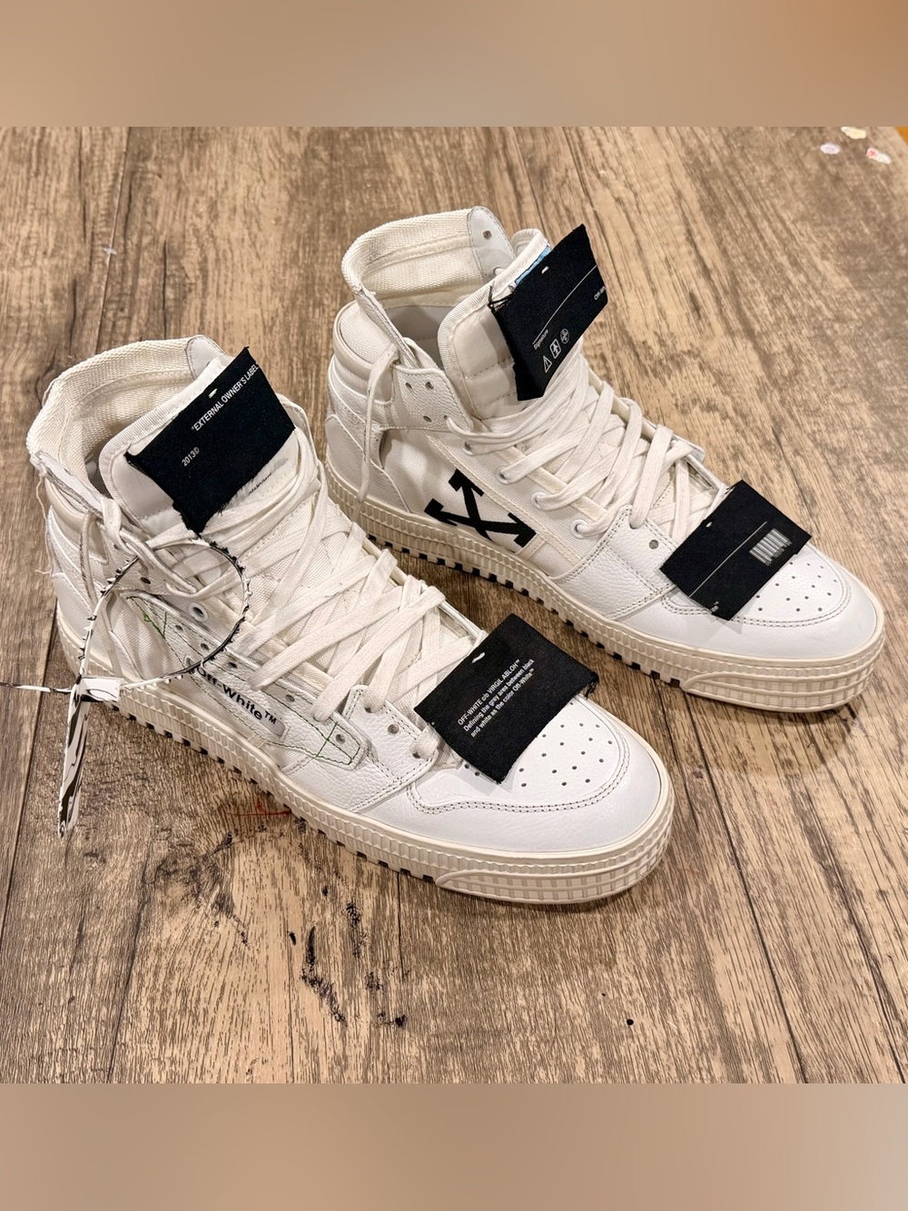Off-White Cup Sole 3.0 Sneakers – White – Men’s Size 9.5 -10 (IT 42)